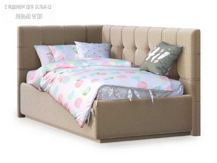 Кровать Nuvola Sabina угловая Velutto 22 (с подъемным механизмом) 140х200