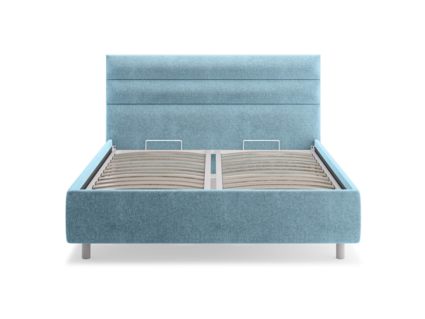 Кровать Сонум Linda Экокожа Белая (с подъемным механизмом)