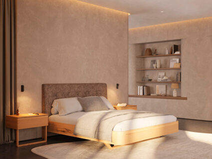 Кровать Rivi Charm Бук натуральный/шенилл Friends 12 200х200