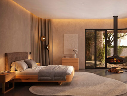 Кровать Rivi Charm Бук натуральный/шенилл Friends 12 200х200