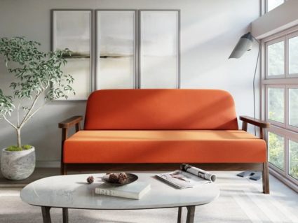Диван Арско Флори Мини двухместный оранжевый Длина 157 см