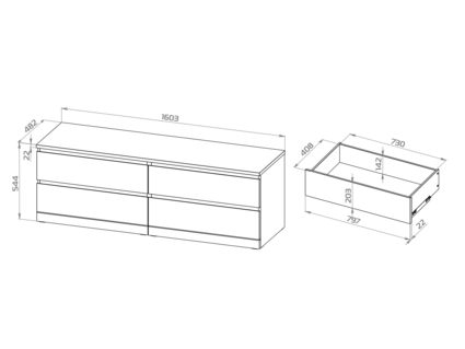 Комод Гуд Лакк Варма Прайм 4Д белый