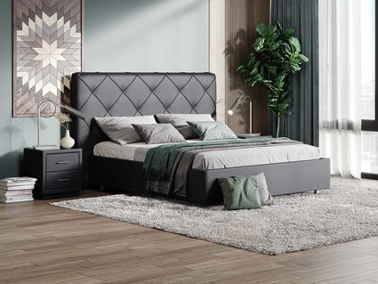 Кровать Сонум Manhattan Экокожа Белая 140х190