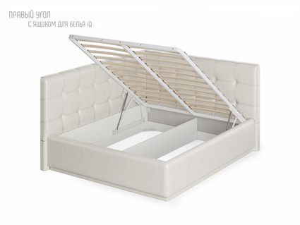 Кровать Nuvola Sabina угловая Velutto 22 (с подъемным механизмом) 140х200