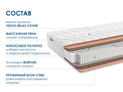 Матрас Димакс Relmas Cocos S1000 23