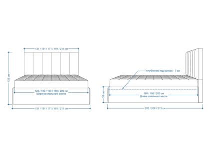 Кровать Lonax Милана велюр Dolly-2 (с подъемным механизмом) 160х190