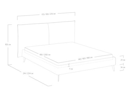 Кровать Сонум Dakota Багама бежевый 160х200