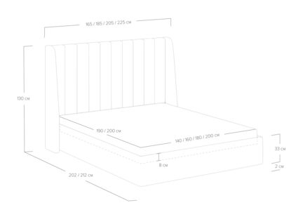 Кровать Сонум Samanta Тедди мятный 200х190