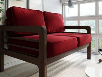Диван Арско Бергер Мини двухместный красный Длина 136 см