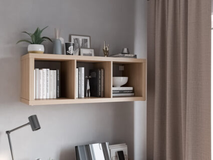 Стеллаж Гуд Лакк Фора 3 беленый дуб 38х41