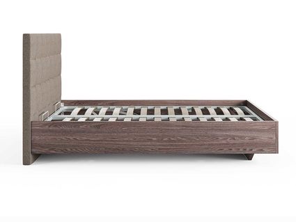 Кровать Сонум Luiza Ясень Анкор + Рогожка Песочная 140х200