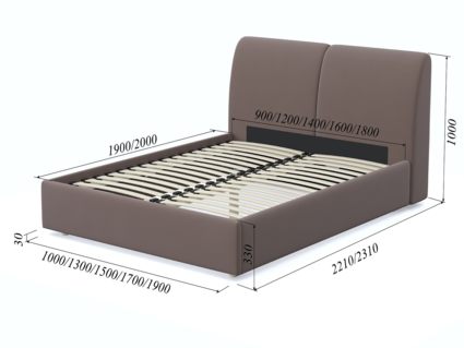 Кровать Арско Бекка Велюр Grace 06 160х200