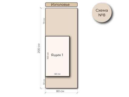 Кровать Mr.Mattress Site Box велюр Toffee 90х195