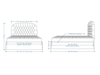 Кровать Lonax Венеция велюр Dolly-3 (с подъемным механизмом) 120х190
