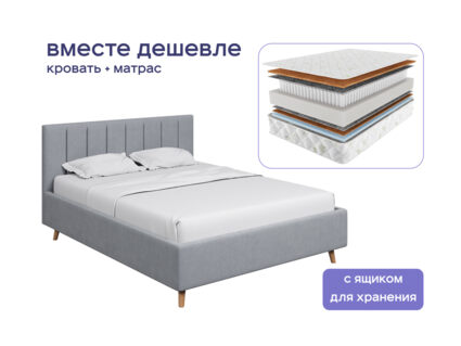 Кровать Димакс Амадора с п/м + матрас Мистер Слип Multi Line стронг 1425