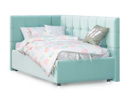 Кровать Nuvola Sabina угловая Velutto 14 160х190