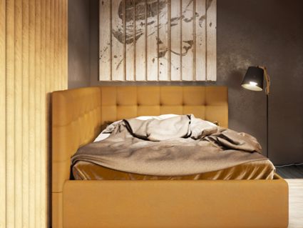 Кровать Nuvola Sabina угловая Velutto 22 (с подъемным механизмом) 140х200