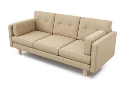 Диван Арско Ингвар Б трехместный серый Длина 199 см