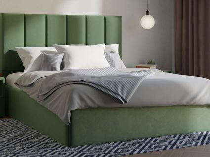 Кровать Lonax Милана велюр Dolly-13 (с основанием) 180х195