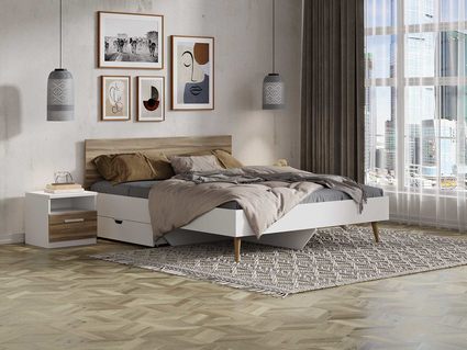 Кровать Сонум Ines Ясень анкор + серый 180х200