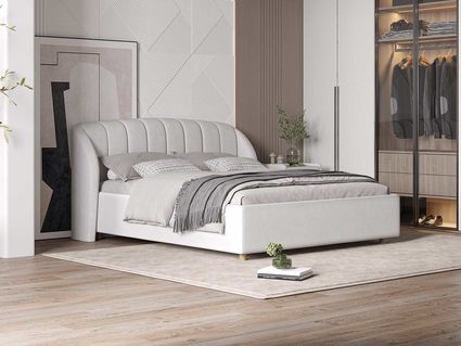 Кровать Сонум Valencia Экокожа Белый (с подъемным механизмом) 160х190