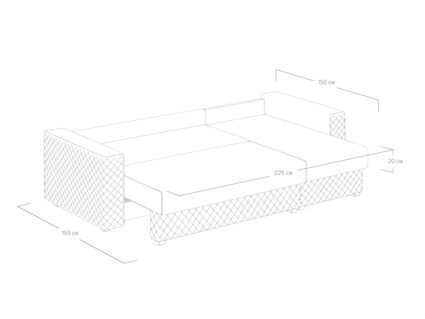 Диван Сонум Denver угловой Рогожка мокко Длина 267 см