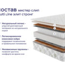 Кровать Димакс Амадора с п/м + матрас Мистер Слип Multi Line элит стронг 160х200